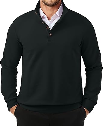Men's Casual Pullover Sweater Long Sleeve Knitted Fleece Thermal Sweatshirts
