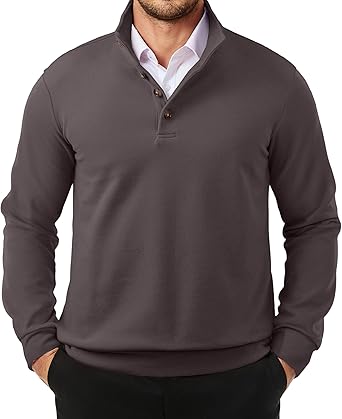 Men's Casual Pullover Sweater Long Sleeve Knitted Fleece Thermal Sweatshirts