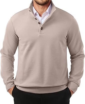 Men's Casual Pullover Sweater Long Sleeve Knitted Fleece Thermal Sweatshirts